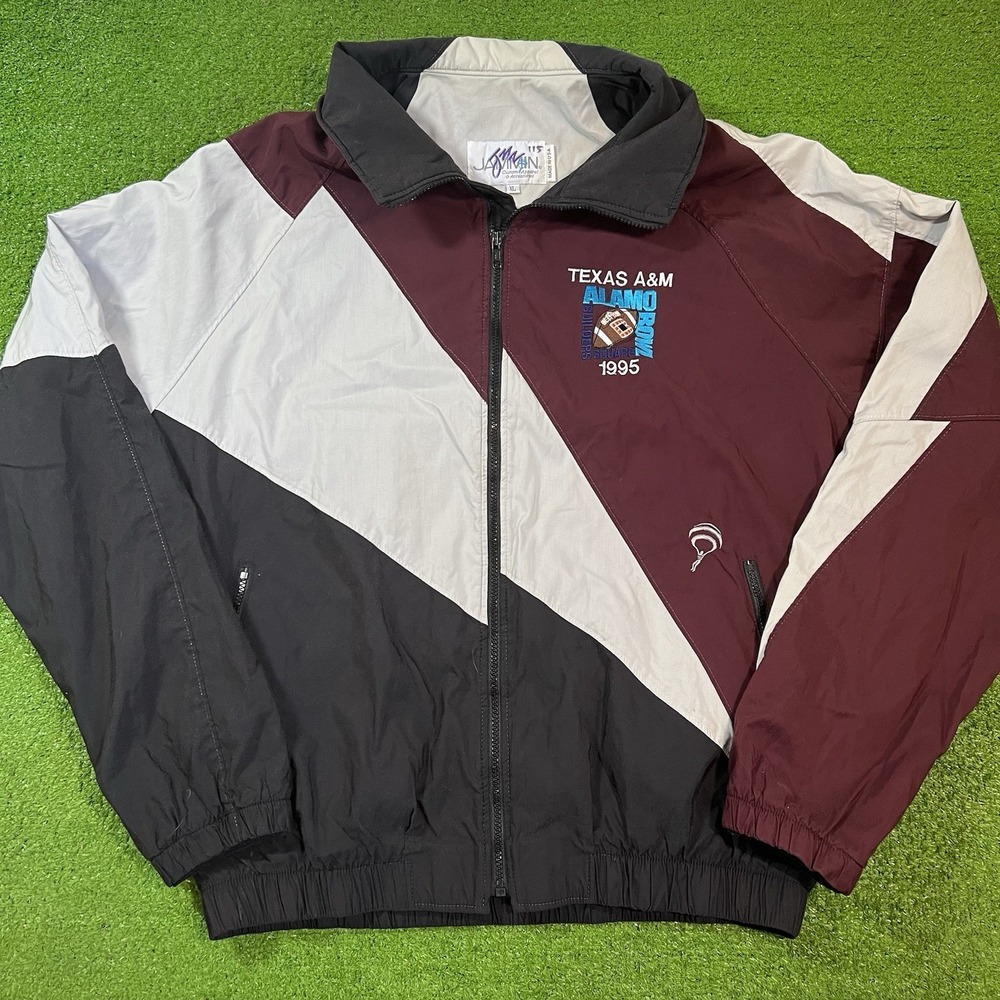 Vintage Texas A&M Team Issue Jacket XL 95 Aggie Football Alamo Bowl Coaches MINT